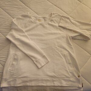 Lilly Pulitzer Pullover Women’s XXL White Beach Comber Luxletic Sweatshirt Top